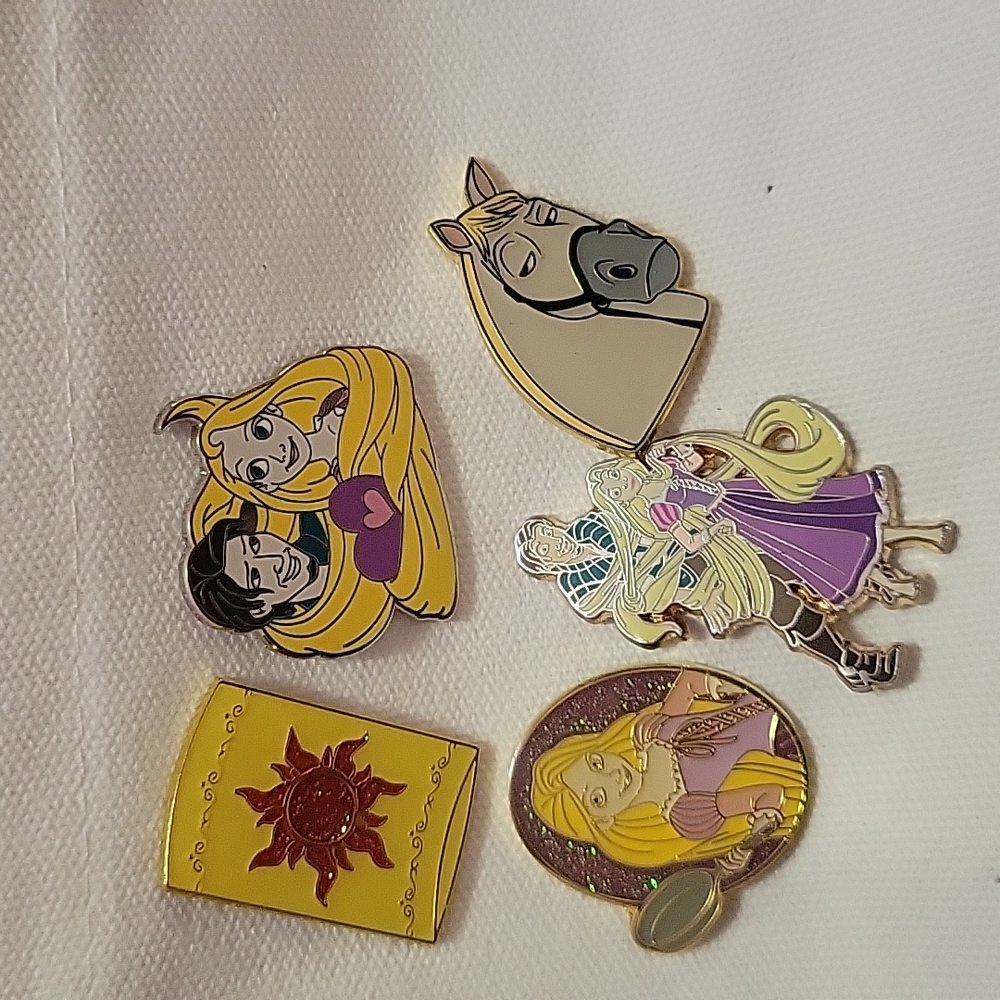 Lot of 5 Disney Pins Tangled Rapunzel
